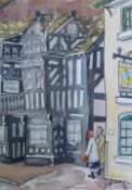 MARGO INGHAM LITHOGRAPH AND WATERCOLOUR `Priest`s House, Prestbury` Signed lower right and numbered