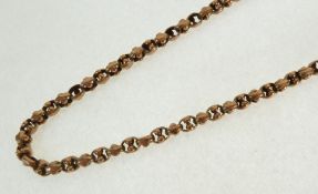 A SECTION OF GOLD FANCY LINK CHAIN, 7.7g