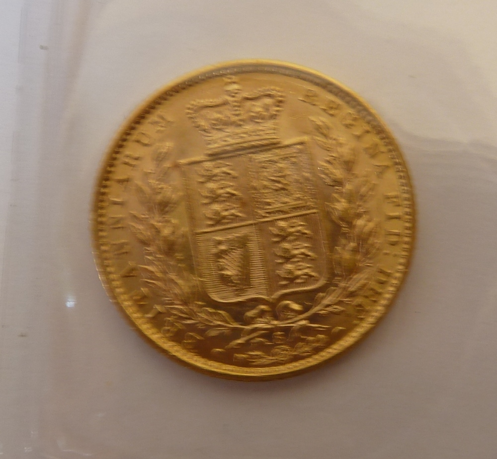 A QUEEN VICTORIA (1873) GOLD SOVEREIGN (very fine)