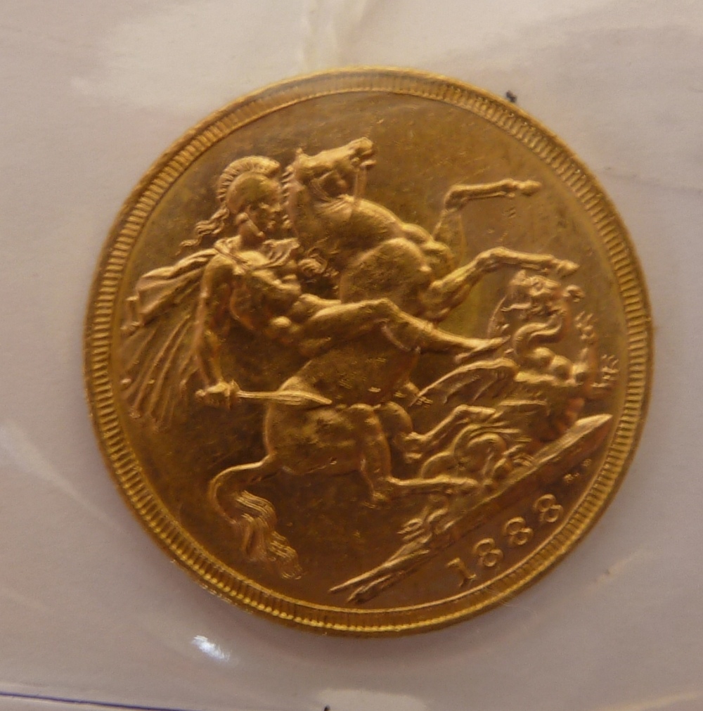 A QUEEN VICTORIA (1888) GOLD SOVEREIGN (uncirculated)