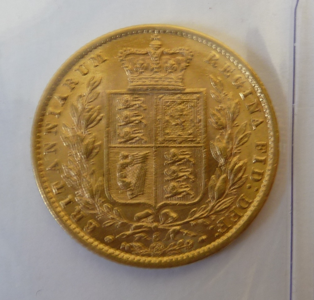 A QUEEN VICTORIA (1877) GOLD SOVEREIGN (very fine)