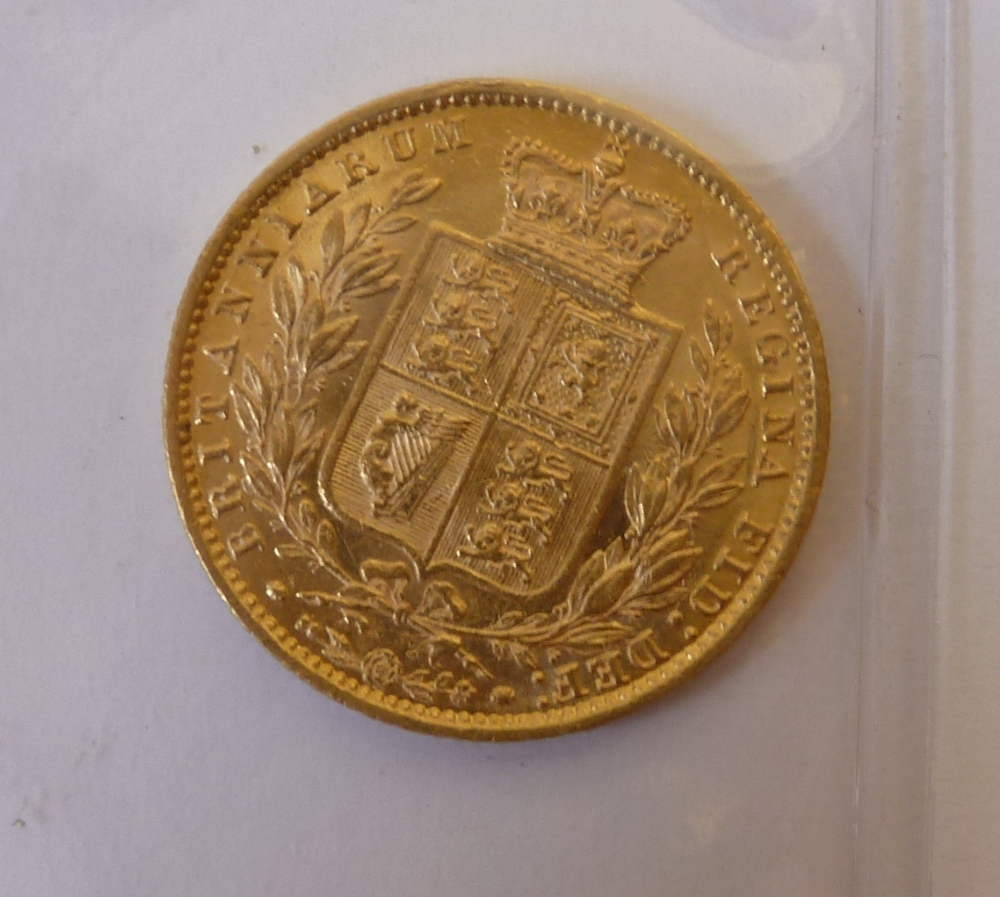 A QUEEN VICTORIA (1859) GOLD SOVEREIGN (very fine)