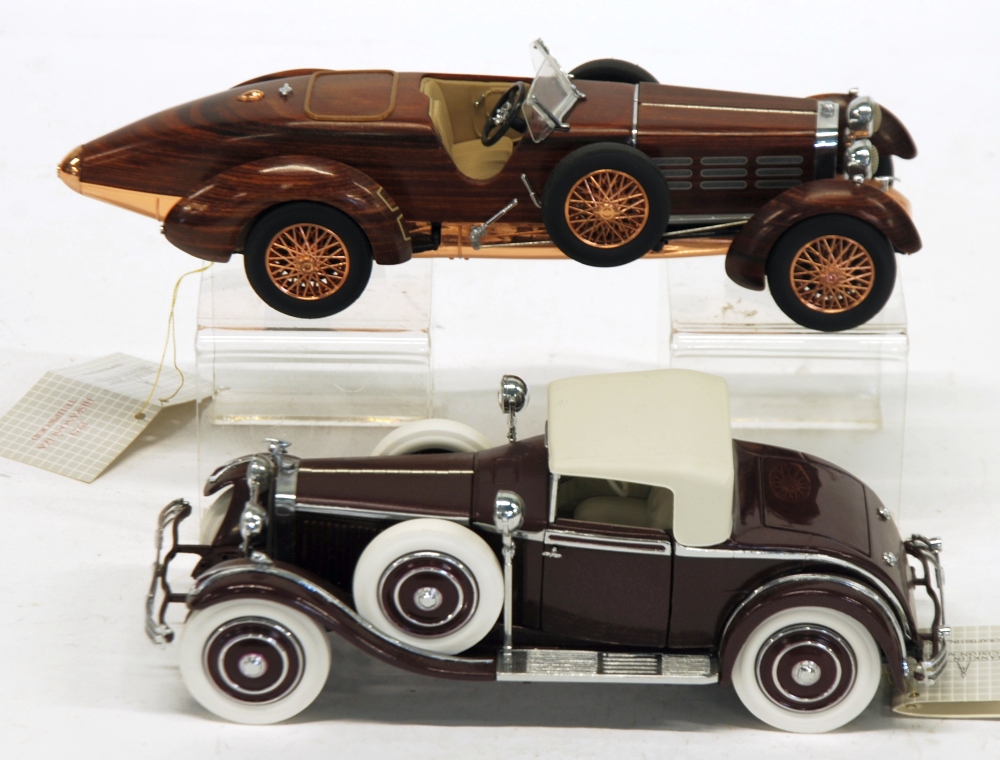 TWO FRANKLIN MINT PRECISION DIE CAST 1/24"" scale models of a `1924 Hispano Suiza Tulipwood` and