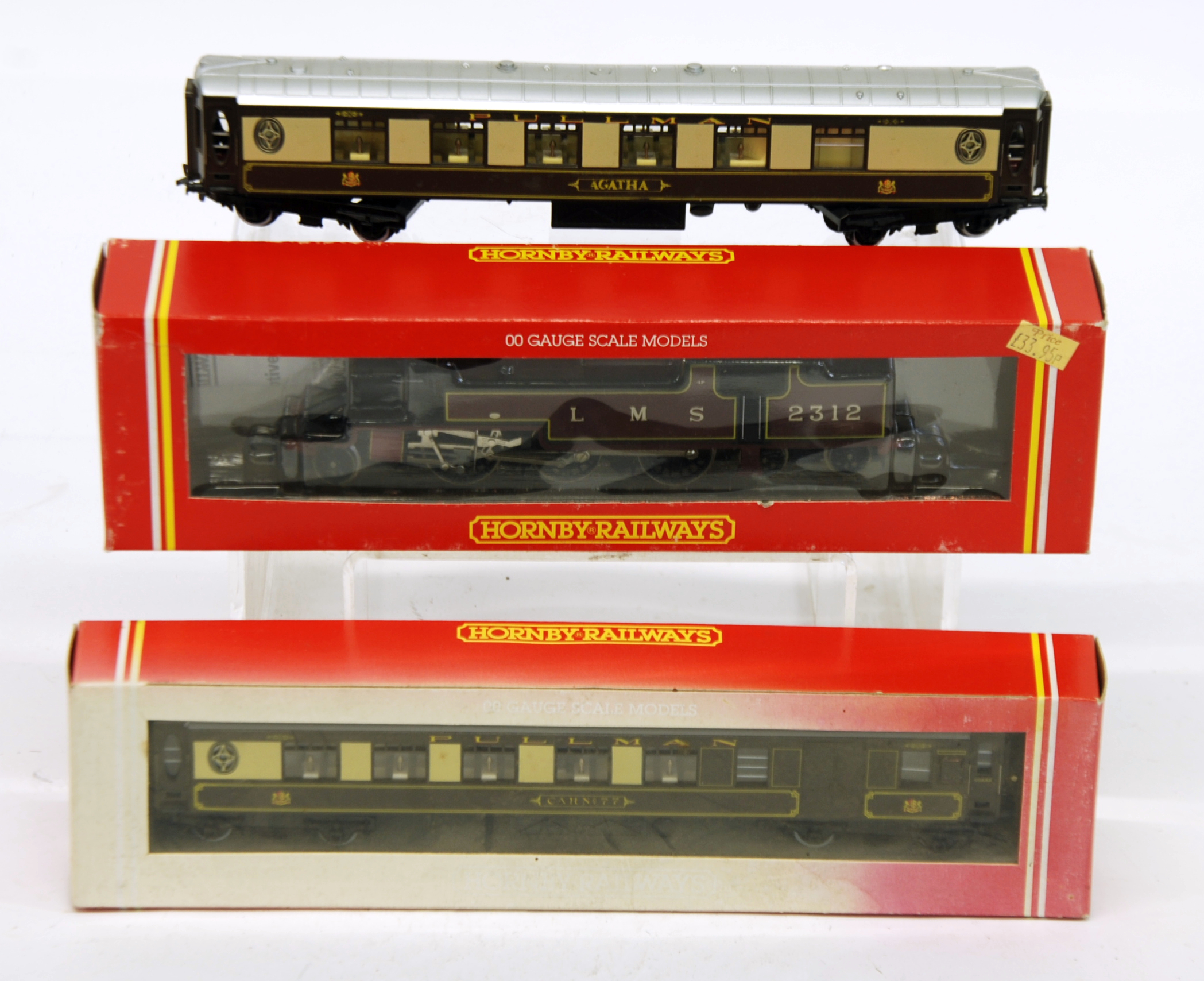 HORNBY RAILWAYS `OO` R505 LMS 2-6-4T CLASS 4P TANK LOCO. (Mint/Box VG), R223 Pullman 1st Parlour car