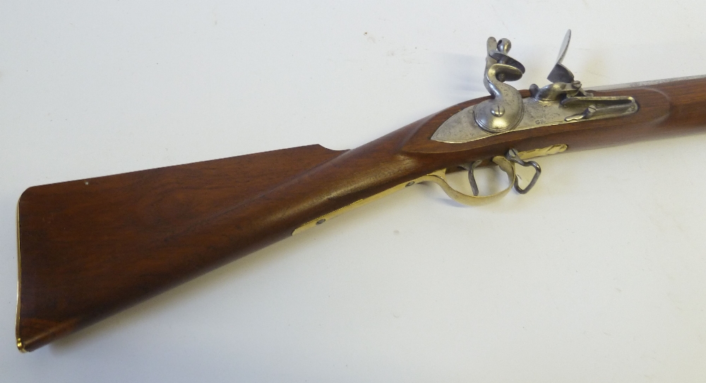 PROBABLY KIT BUILT COPY OF A TOWER PROOF FLINTLOCK `BROWN BESS` MUSKET, with 39" (99cm) full stocked