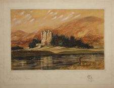 ? Alistair K. Macdonald (1880-1948) British, Braemar Castle Deeside, watercolour and pen on paper