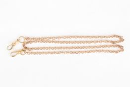An Victorian 18ct gold Albert chain, the clasp stamped 18 with Sheffield assay mark, length 67cm