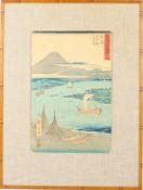 Ichiryusai Hiroshige (1797-1858), Oban Tate-E No. 19 Ejiri from the series Tokaido Gojusan Tsugi, a