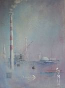 ? Peter Pearson (born 1955) Irish, ?Off to Holyhead?, an abstract scene with stylised landscape and