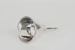 A George III silver wine funnel, hallmarked London 1795, makers mark HC possibly Henry Chawner,