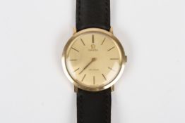 An Omega De Ville 9ct gold cased gentleman?s wrist watch, the gilded dial with baton numerals.