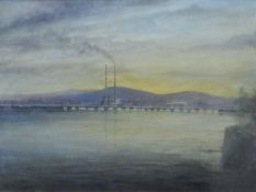 ? Peter Pearson (born 1955) Irish, ?Evening Quiet - Dublin Bay? a scene overlooking water to