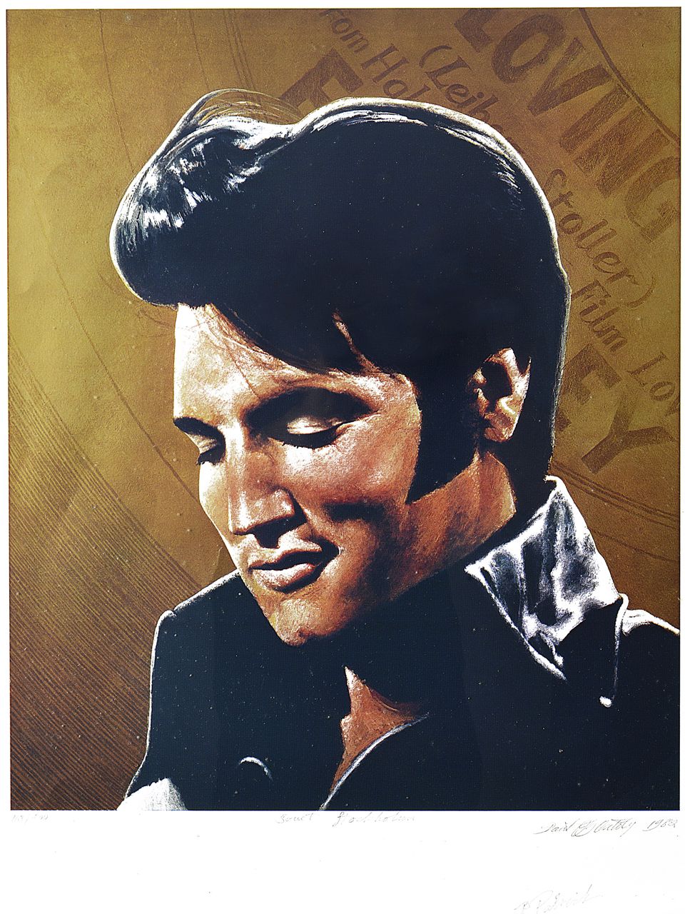 David Oxtoby (born 1938) British ?Souet Stockholm?, a limited edition print of Elvis Presley 113/