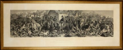Wellington & Blucher Meeting after the Battle of Waterloo, A steel engraving by Charles W. Sharpe