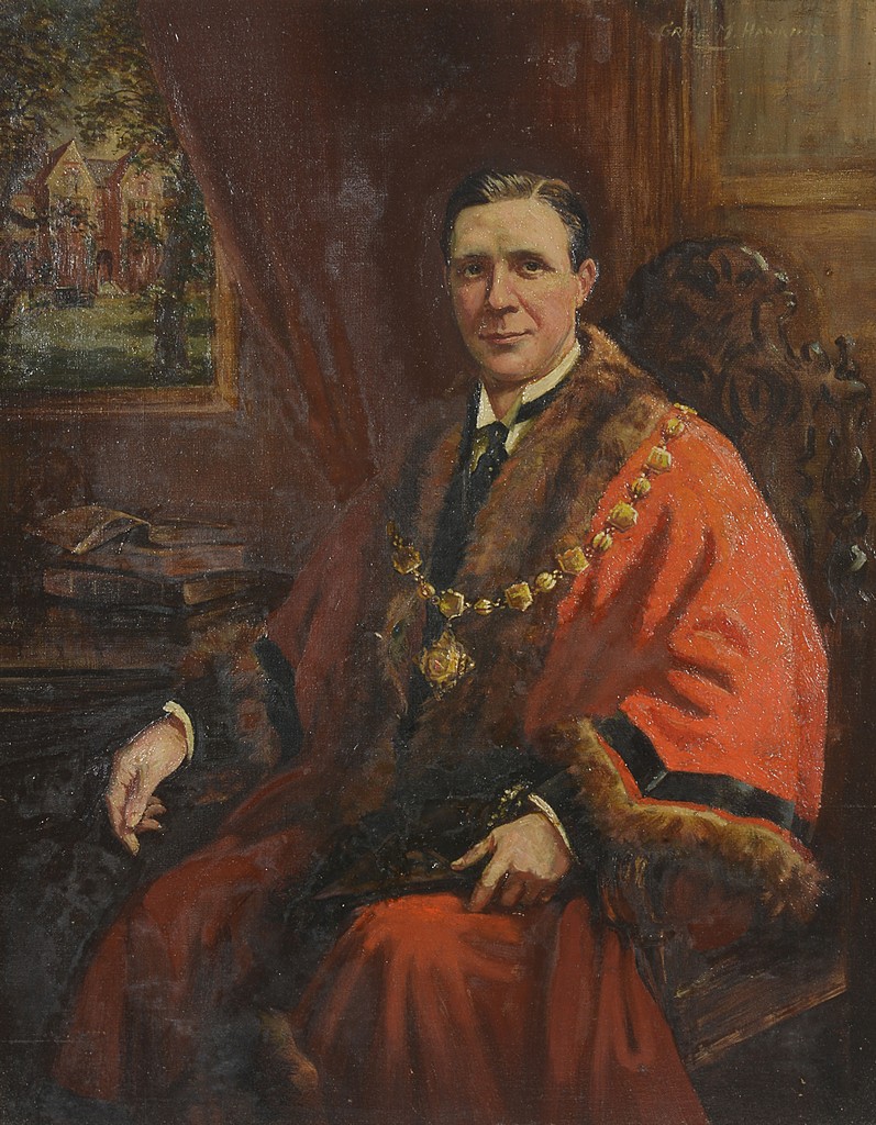 Grace M. Hawkins British, `Portrait of the Principal of Margate College`, 1930s, oil on canvas,