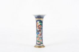 A fine 18th century Chinese porcelain vase, with polychrome enamel decoration of figures and foliage