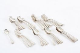 A collection of Georgian and Victorian spoons and forks, weight 54.3oz In good overall condition.