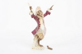 A 19th century Meissen porcelain figure of a monkeythe monkey wearing a frock coat and curly wig