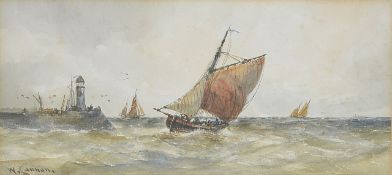 William Cannon (b.1840) British, Two watercolours of maritime scenes, circa 1900, both signed
