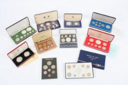 A collection of large boxed sets of silver and white metal collectors souvenir coins, from Malawi,