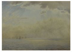 Herbert John Finn (b.1861) British, watercolour of a maritime scene, signed and dated 1916. 68 x