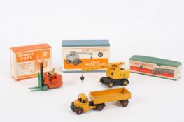 Three Dinky vehicles (571, 14c, 521), including Dinky number 571 Coles Crane Mobile Crane in