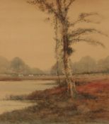 Creswick Boydell RCA (fl. 1889-1916) British A country landscape with a tree in the foreground and