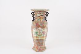 A Victorian Ironstone Oriental design stick stand possibly Minton, decorated all over with