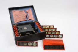 A late 19h century German Standard E.P. Magic Lantern and a large collection of glass slides