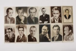 An album of signed film star photographs including: Sir John Gielgud, William Fox, Ralph Richardson,