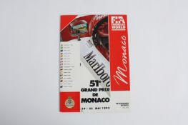 Formula 1 - Ayrton Senna A 1993 51st Monaco Grand Prix French Official Program signed by World
