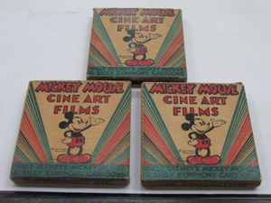 THREE BOXED MICKEY MOUSE CINE ART FILMS : 1406- B MICKEY IN UNCLE TOM'S CABIN, 1410- B MICKEY IN