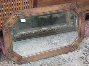 OAK FRAMED WALL MIRROR