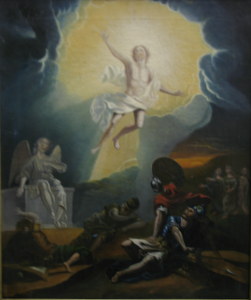 UNSIGNED OIL ON CANVAS, 'CHRIST RISEN', POSSIBLY AN EIGHTEENTH CENTURY COPY OF WORK BY GUIDO RENI