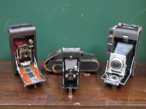 THREE VINTAGE CAMERAS- KERSHAW 8-20 PENGUIN, EASTMAN KODAK AND POLAROID LAND CAMERA MODEL110B