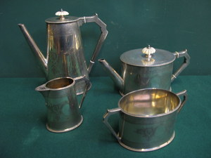 ELKINGTON & CO SILVER PLATED FOUR PIECE TEA/COFFEE SET