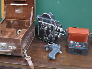 CASED PAILLARD BOLEX MOVIE CAMERA AND CASED FT-2 INDUSTAR-50