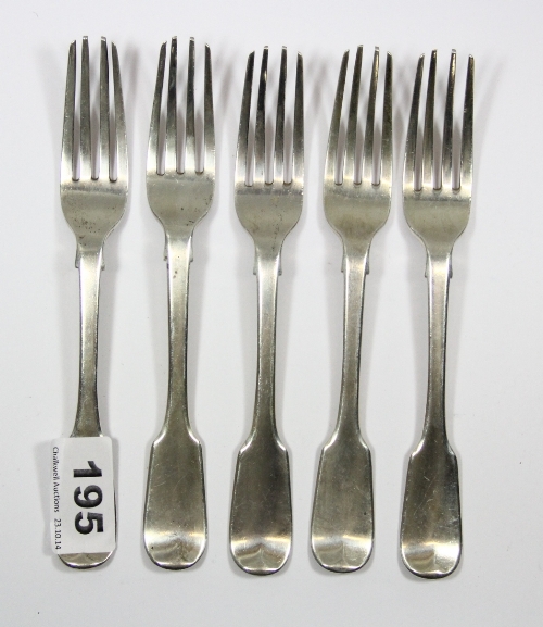 5 hallmarked silver forks