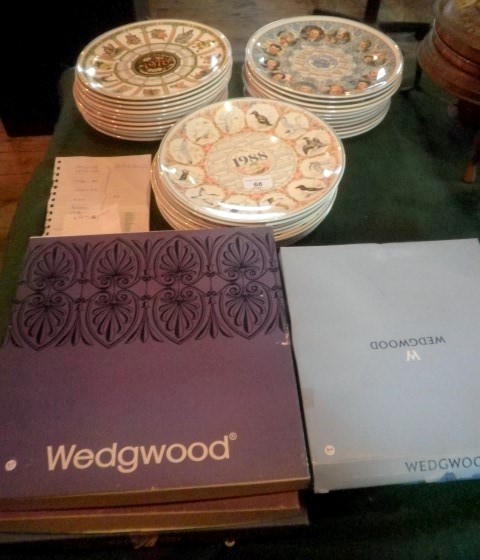 A collection of approximately thirty Wedgwood calendar plates 1976 - 2000 (some absent).