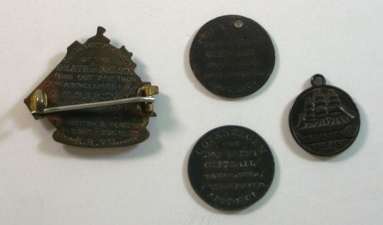 A WHITE METAL MEDALLION COMMEMORATING THE COMPLETION OF NELSON’S COLUMN IN 1843, after J. Davies ( - Image 3 of 4