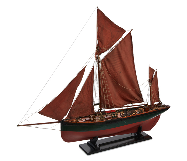 A LATE 19TH-CENTURY STATIC DISPLAY MODEL OF THE RAMSGATE FISHING SMACK PATIENCE, PENNANT NUMBER