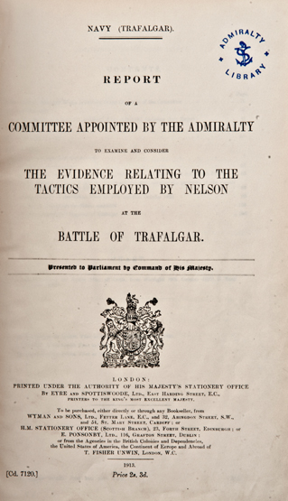 ‘REPORT OF A COMMITTEE APPOINTED BY THE ADMIRALTY TO EXAMINE AND CONSIDER THE EVIDENCE RELATING TO