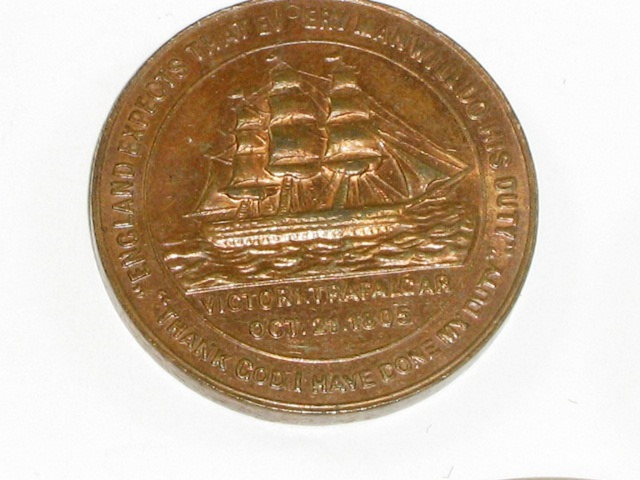 A RESTRIKE OF BOULTON’S TRAFALGAR MEDAL, 1966 restrike, in silver, by John Pinches Ltd (Hardy - Image 6 of 7