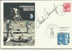 Charles Conrad Moonwalker Apollo 12 signed 10th ann. NASA historic aviators cover. Good condition