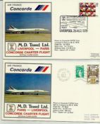 Pair of Air France Concorde covers flown on the ill fated FBTSC 1979 covers for first flight