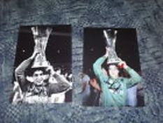 Tony Parkes - - Spurs TWO Signed 12x 8 / 10x 8 Photos Good condition