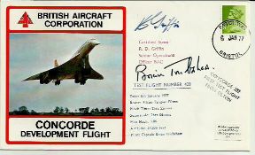 Brian Trubshaw signed 1977 BAC Concorde 202 Development flight cover. Test flight 428 carried