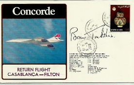 Brian Trubshaw signed 1978 BAC Concorde 202 flight 534, Casablanca Filton, carried on board. Good