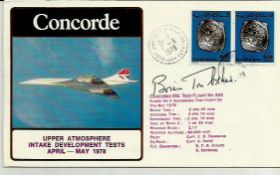 Brian Trubshaw signed 1978 BAC Concorde 202 Upper Atmosphere Development flight cover. Carried on