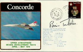 Brian Trubshaw signed 1978 BAC Concorde 202 Upper Atmosphere Development flight cover. Carried on